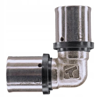 KOLANO 90° ZAPRASOWYWANE RÓWNOPRZELOTOWE 25 x 25 TWEETOP