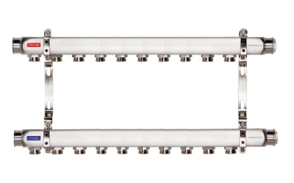 ROZDZIELACZ INOX K2 10 SEKCJI OBWODÓW Z NYPLAMI TRINNITY  