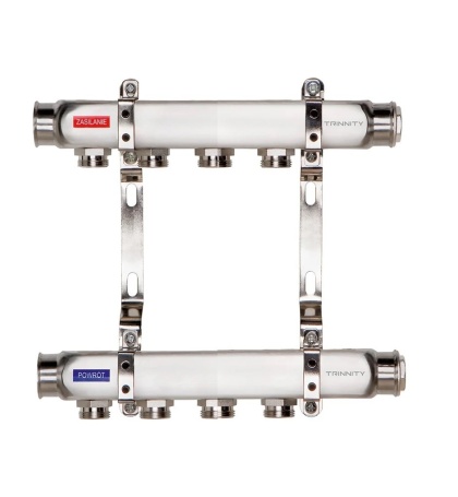 ROZDZIELACZ INOX K2 4 SEKCJE OBWODY Z NYPLAMI TRINNITY  