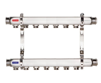 ROZDZIELACZ INOX K2 7 SEKCJI OBWODÓW Z NYPLAMI TRINNITY  
