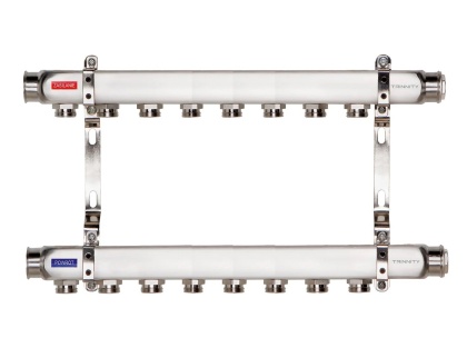 ROZDZIELACZ INOX K2 8 SEKCJI OBWODÓW Z NYPLAMI TRINNITY  