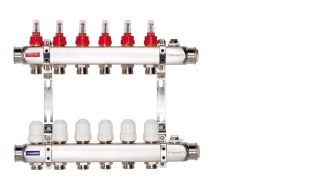 ROZDZIELACZ INOX K50 6 SEKCJI OBWODÓW Z ROTAMETRAMI TRINNITY  
