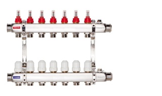 ROZDZIELACZ INOX K50 7 SEKCJI OBWODÓW Z ROTAMETRAMI TRINNITY  