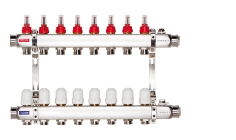 ROZDZIELACZ INOX K50 8 SEKCJI OBWODÓW Z ROTAMETRAMI TRINNITY  