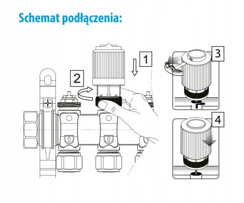 SIŁOWNIK TERMOELEKTRYCZNY 230V M30x1,5 TRINNITY TRGOPAETRE30NC