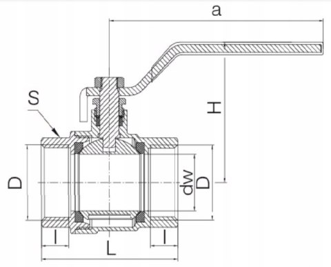Zawór kulowy Valvex 3/4'' 1453550 rączka
