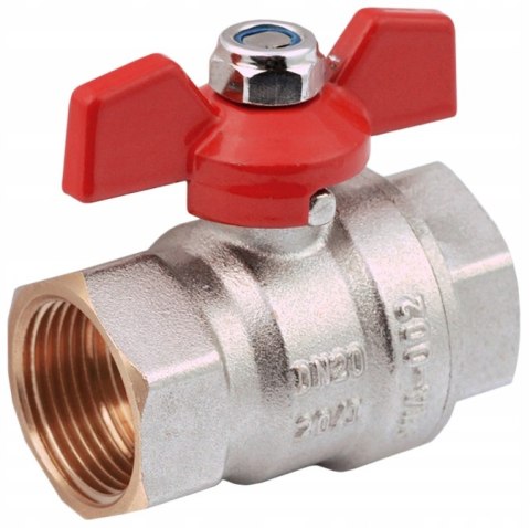 Zawór kulowy mufowy Perfekt 1/2' motylek woda Perfexim PHA-002